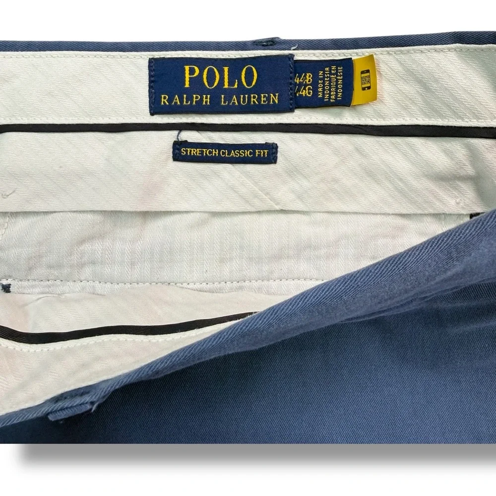 Polo Ralph Lauren Chino Shorts Men 44 Blue Stretch Classic Fit Cotton 9in Inseam